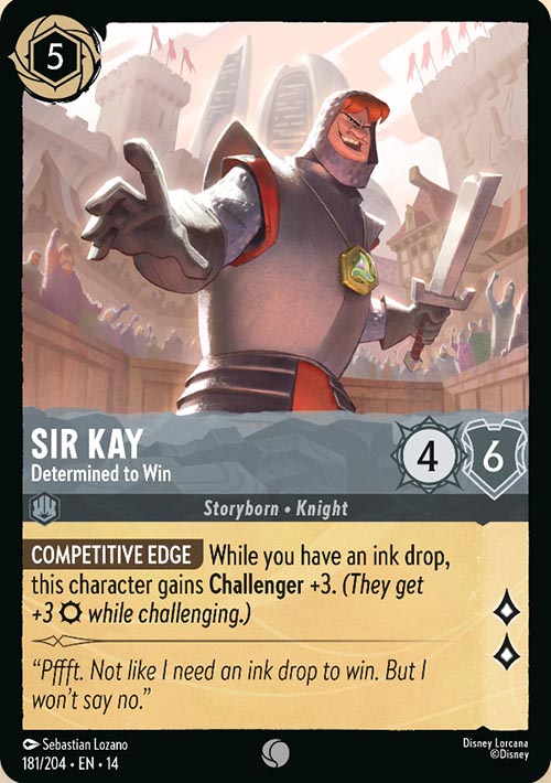 Disney Lorcana TCG: Sir Kay, Determined to Win