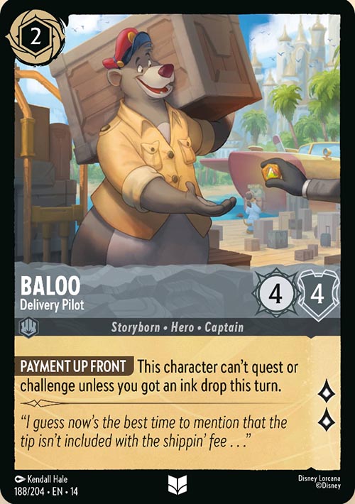 Disney Lorcana TCG: Baloo, Delivery Pilot