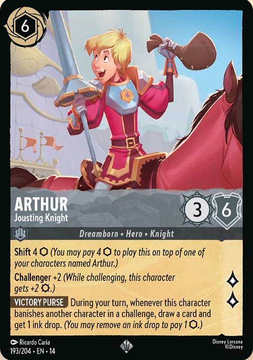 Disney Lorcana TCG: Arthur, Jousing Knight