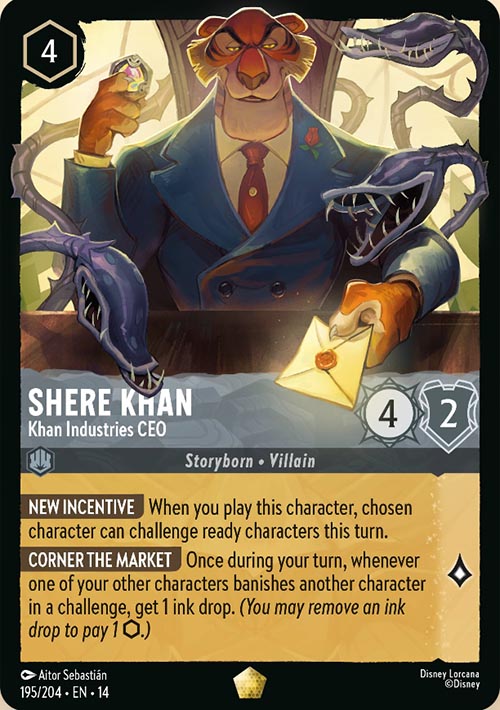 Disney Lorcana TCG: Shere Khan, Khan Industries CEO