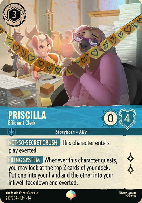 Disney Lorcana TCG: Priscilla, Efficient Clerk