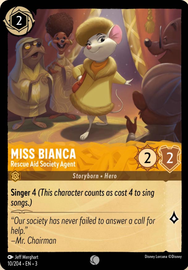 Disney Lorcana TCG: Miss Bianca, Rescue Aid Society Agent