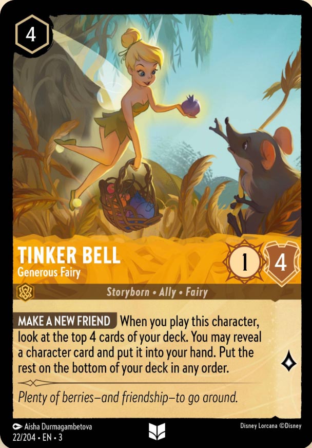 Disney Lorcana TCG: Tinker Bell, Generous Fairy