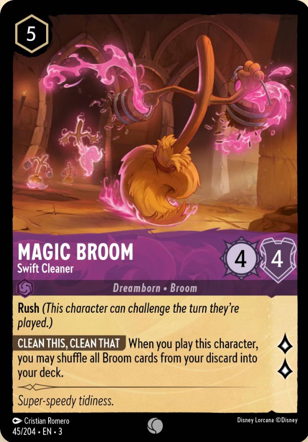 Disney Lorcana TCG: Magic Broom, Swift Cleaner