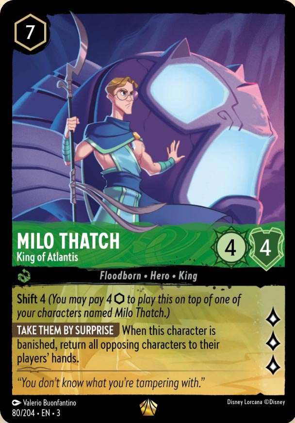Disney Lorcana TCG: Milo Thatch, King of Atlantis