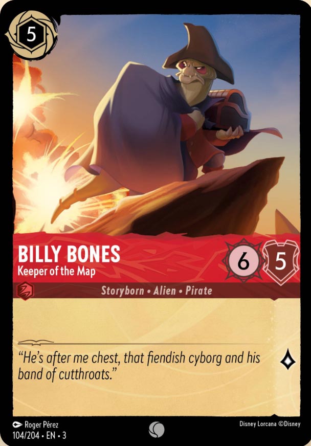 Disney Lorcana TCG: Billy Bones, Keeper of the Map