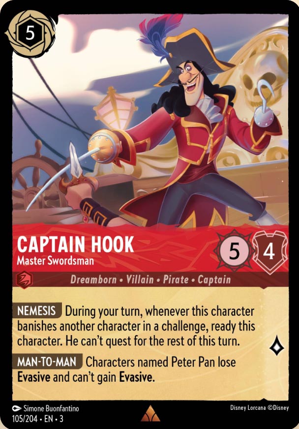 Disney Lorcana TCG: Captain Hook, Master Swordsman