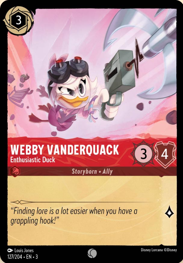 Disney Lorcana TCG: Webby Vanderquack, Enthusiastic Duck