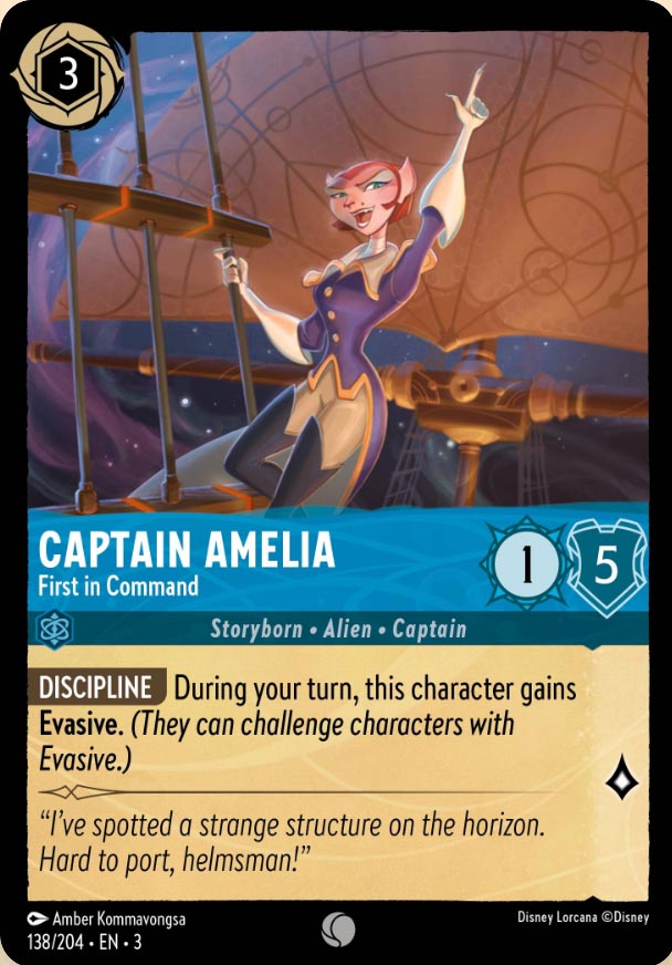 Disney Lorcana TCG: Captain Amelia, First in Command