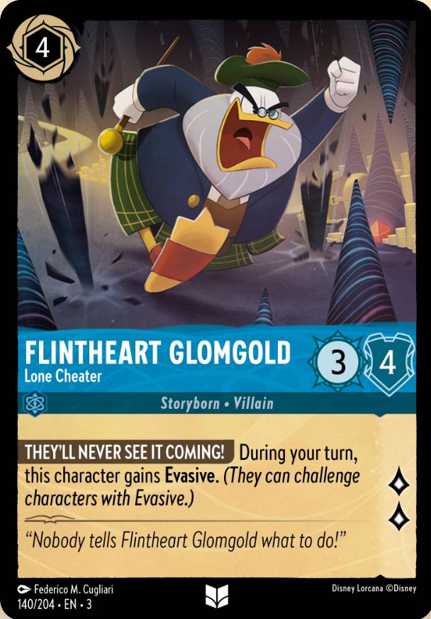 Disney Lorcana TCG: Flintheart Glomgold, Lone Cheater