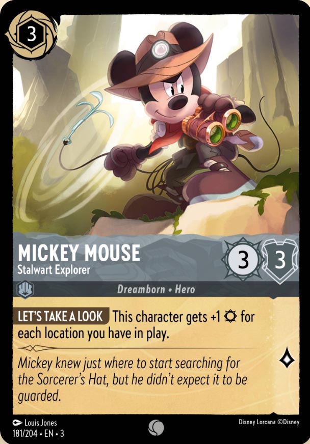 Disney Lorcana TCG: Mickey Mouse, Stalwart Explorer