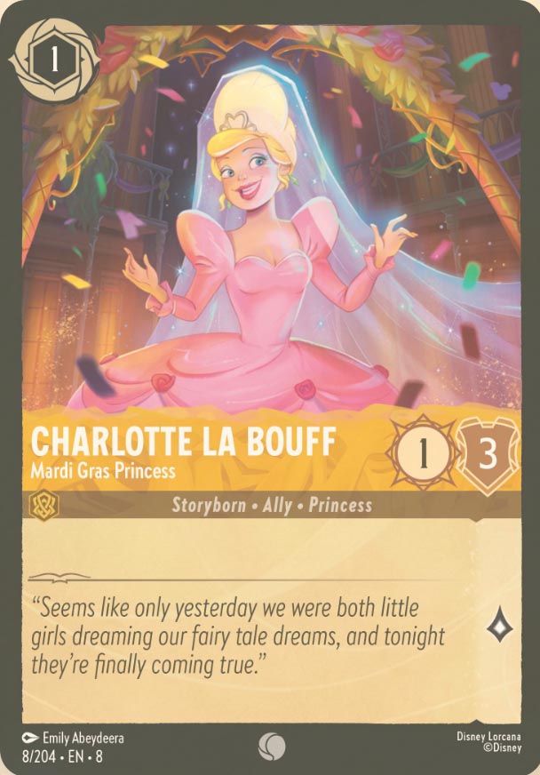 Disney Lorcana TCG: Charlotte La Bouff, Mardi Gras Princess