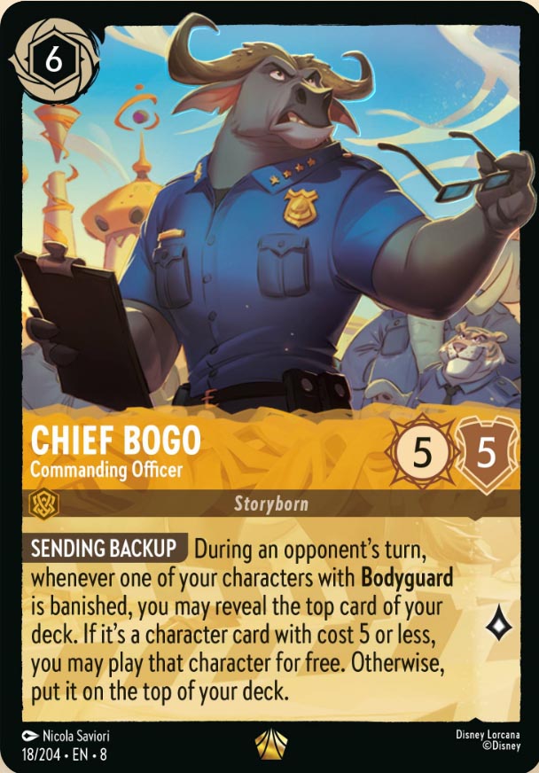 Disney Lorcana TCG: Chief Bogo, Commanding Officer