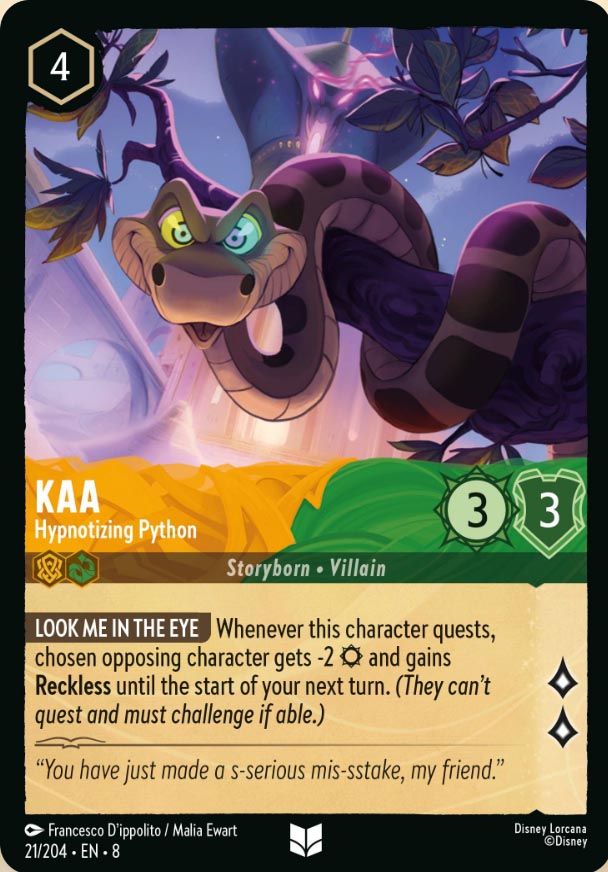 Disney Lorcana TCG: Kaa, Hypnotizing Python