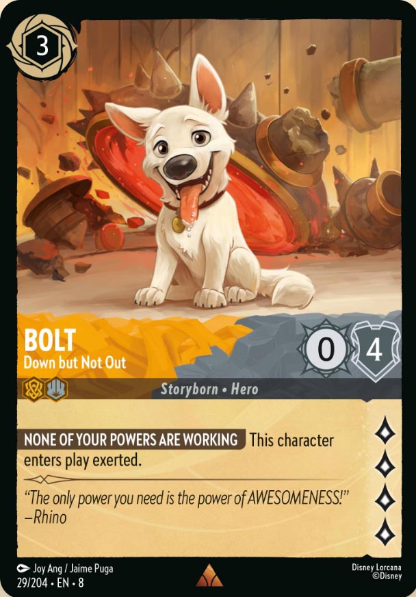 Disney Lorcana TCG: Bolt, Down but Not Out