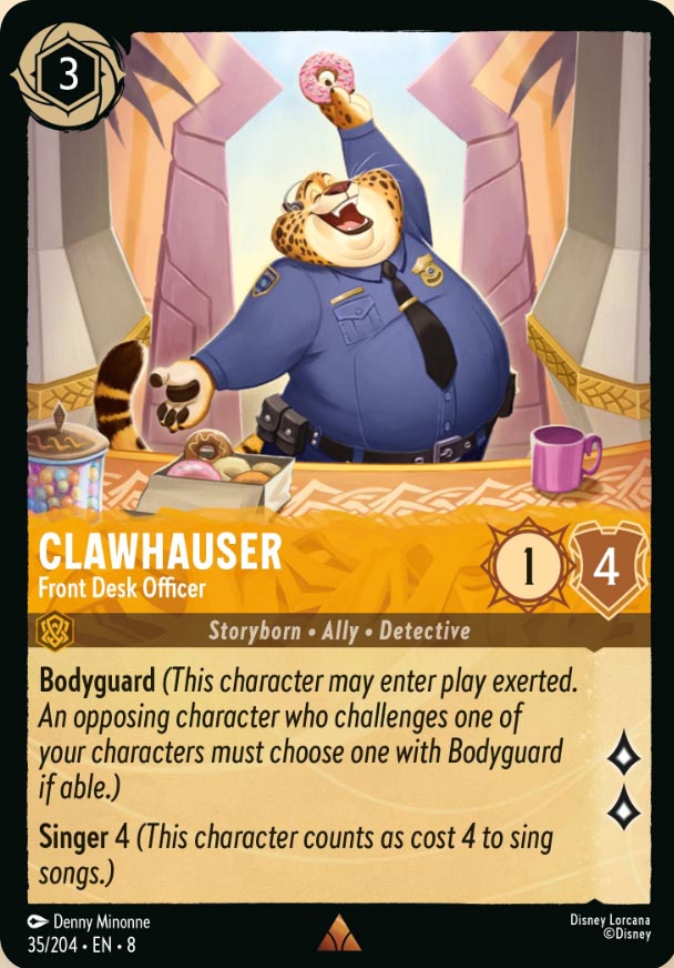 Disney Lorcana TCG: Clawhauser, Front Desk Officer