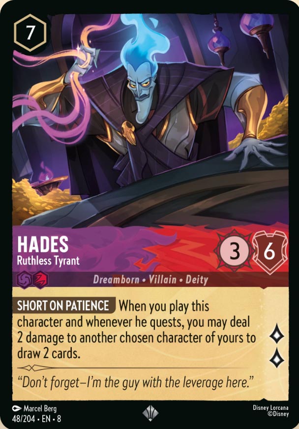 Disney Lorcana TCG: Hades, Ruthless Tyrant