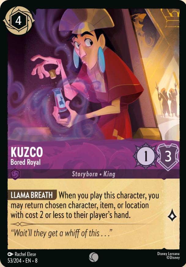 Disney Lorcana TCG: Kuzco, Bored Royal