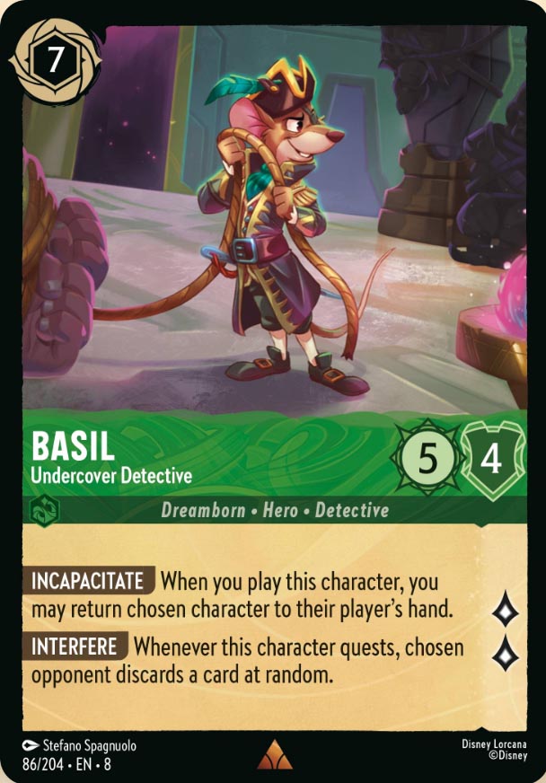 Disney Lorcana TCG: Basil, Undercover Detective