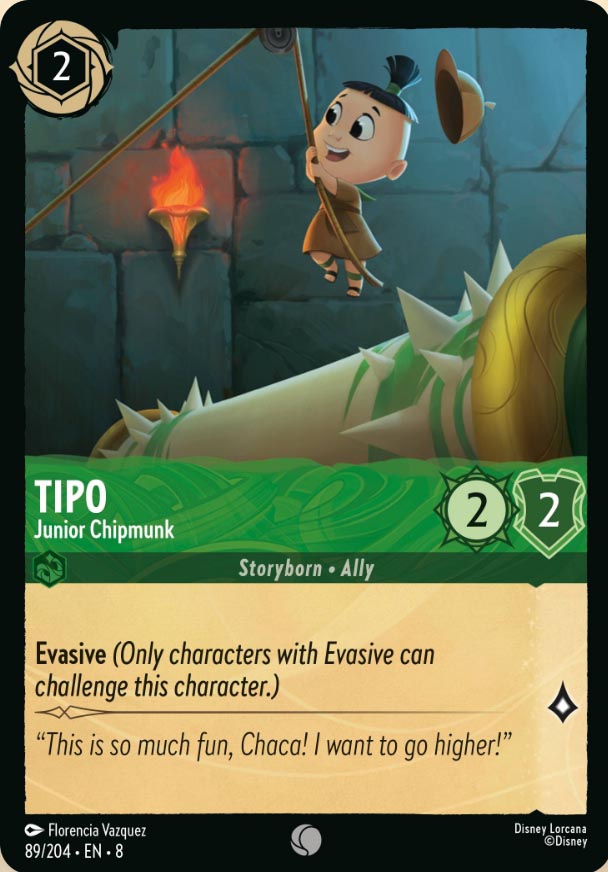 Disney Lorcana TCG: Tipo, Junior Chipmunk