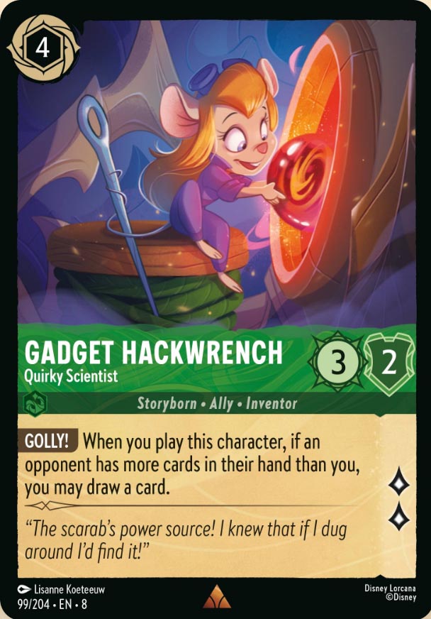 Disney Lorcana TCG: Gadget Hackwrench, Quirky Scientist