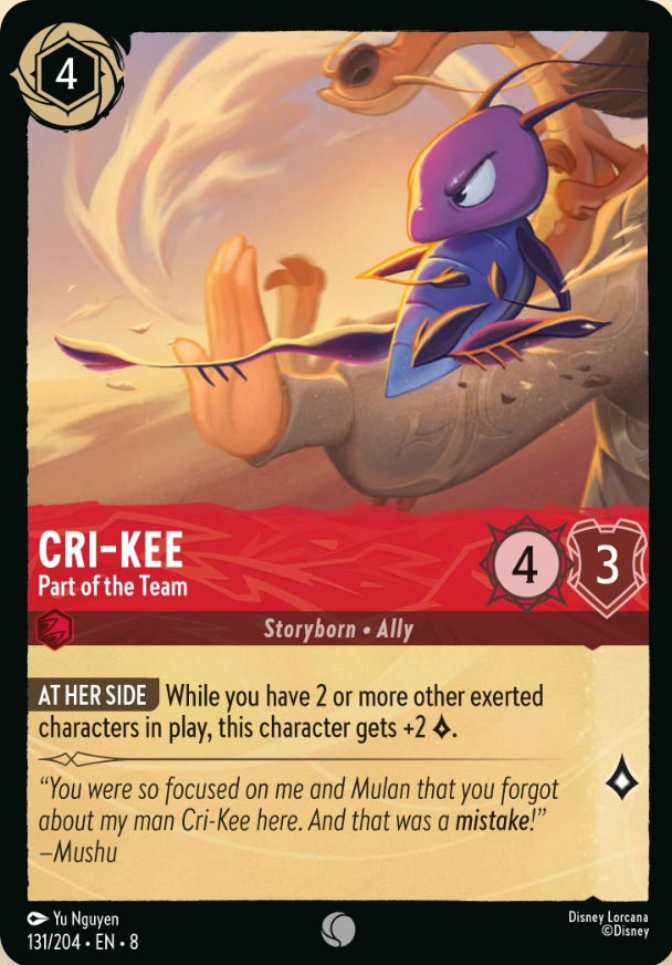 Disney Lorcana TCG: Cri-Kee, Part of the Team