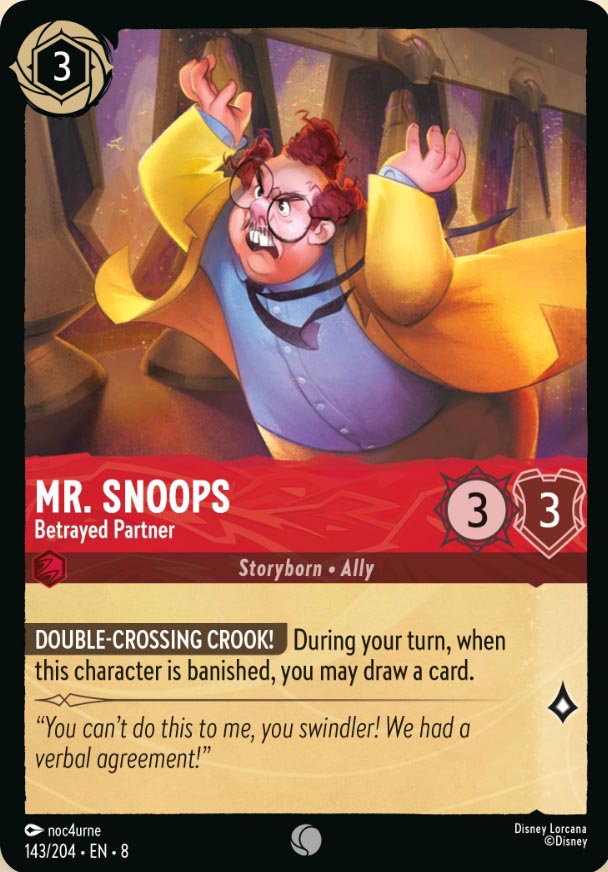 Disney Lorcana TCG: Mr. Snoops, Betrayed Partner