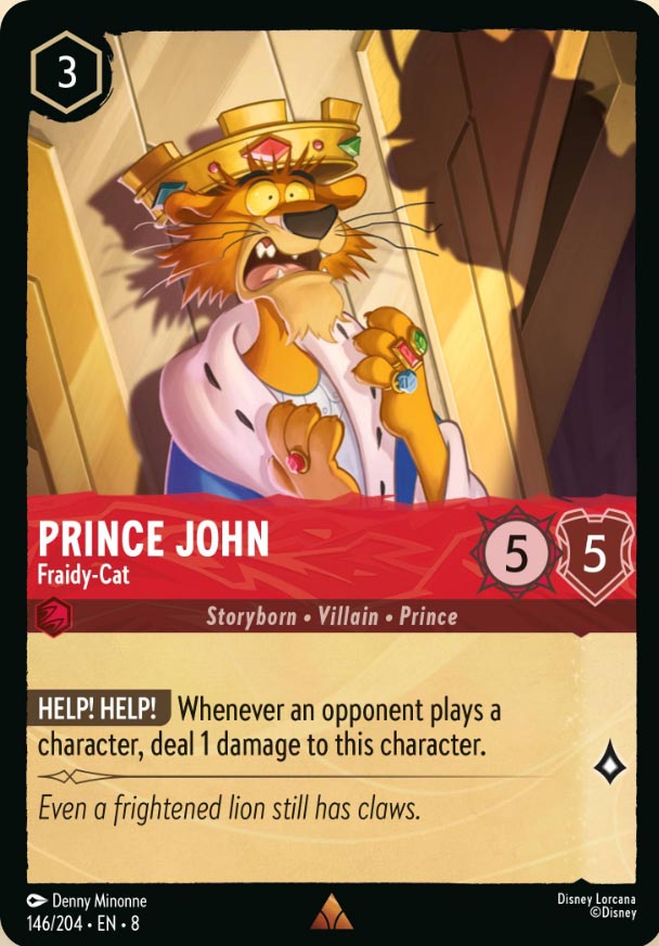 Disney Lorcana TCG: Prince John, Fraidy-Cat