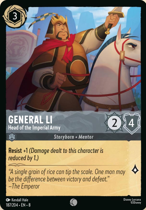 Disney Lorcana TCG: General Li, Head of the Imperial Army