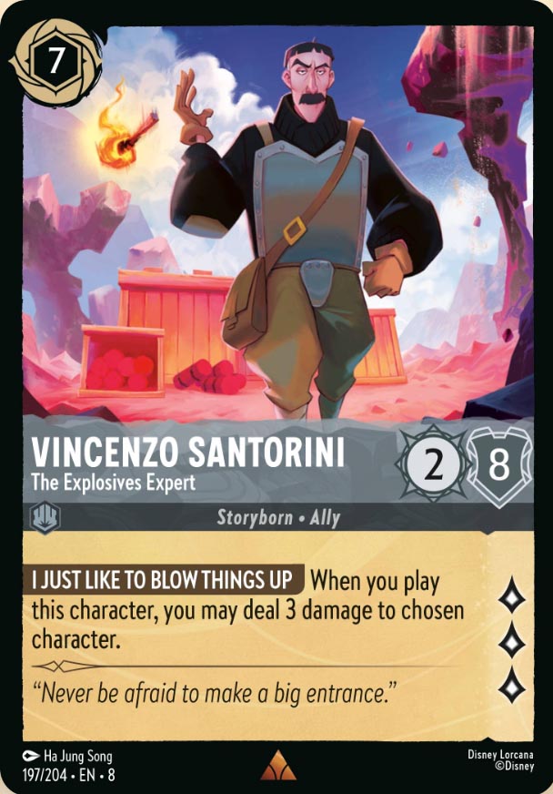 Disney Lorcana TCG: Vincenzo Santorini, The Explosives Expert