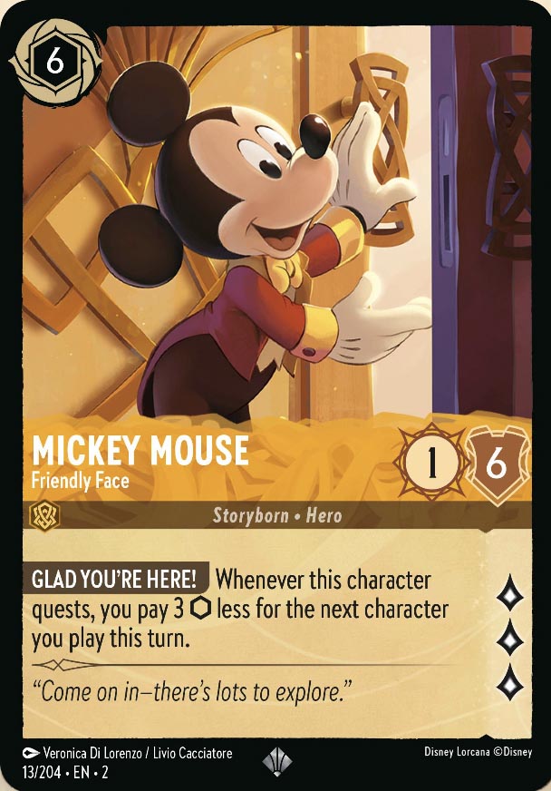 Disney Lorcana TCG: Mickey Mouse, Friendly Face