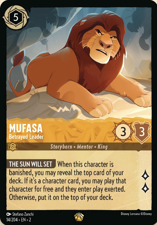Disney Lorcana TCG: Mufasa, Betrayed Leader