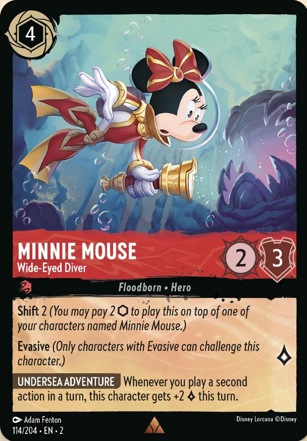 Disney Lorcana TCG: Minnie Mouse, Wide-Eyed Diver