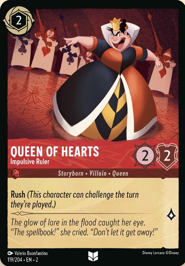 Disney Lorcana TCG: Queen of Hearts, Impulsive Ruler