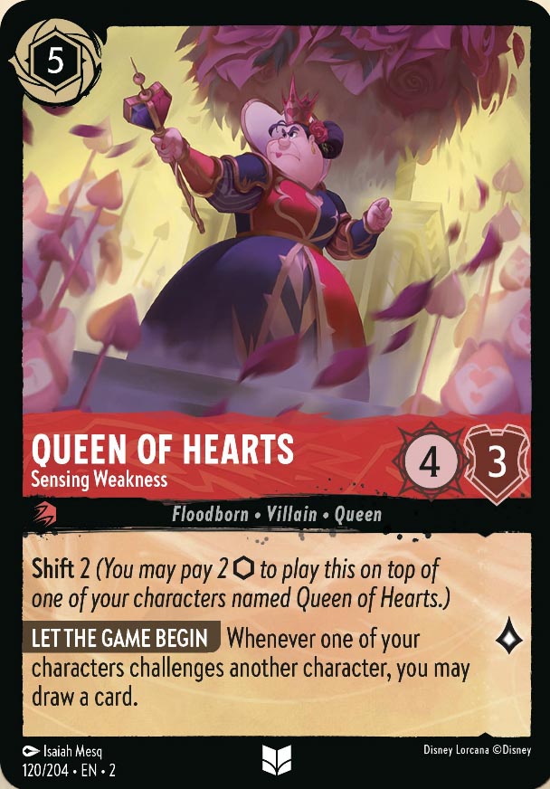 Disney Lorcana TCG: Queen of Hearts, Sensing Weakness
