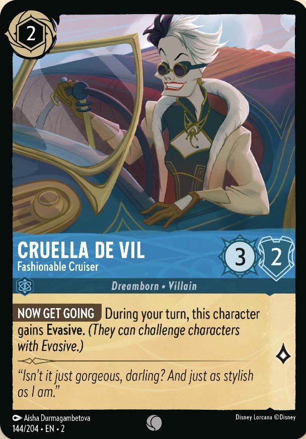 Disney Lorcana TCG: Cruella De Vil, Fashionable Cruiser