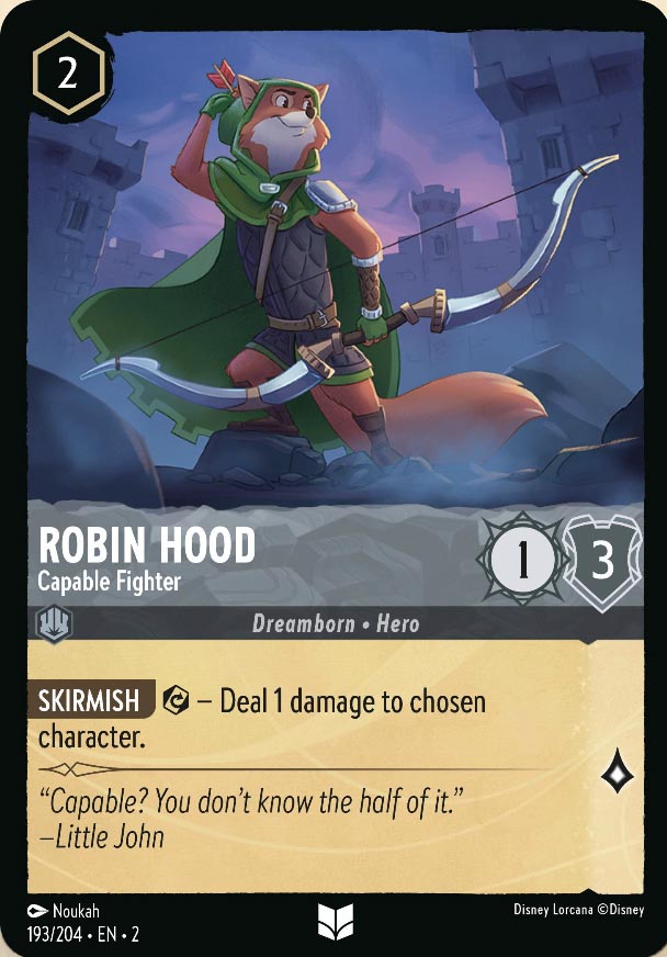 Disney Lorcana TCG: Robin Hood, Capable Fighter