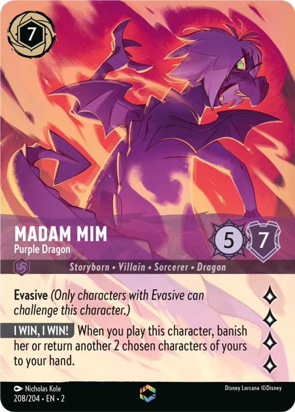 Disney Lorcana TCG: Madam Mim, Purple Dragon