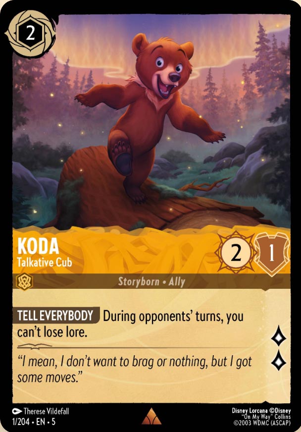 Disney Lorcana TCG: Koda, Talkative Cub