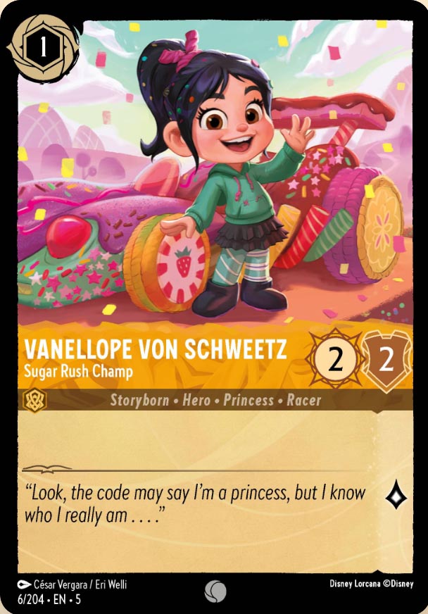 Disney Lorcana TCG: Vanellope Von Schweetz, Sugar Rush Champ