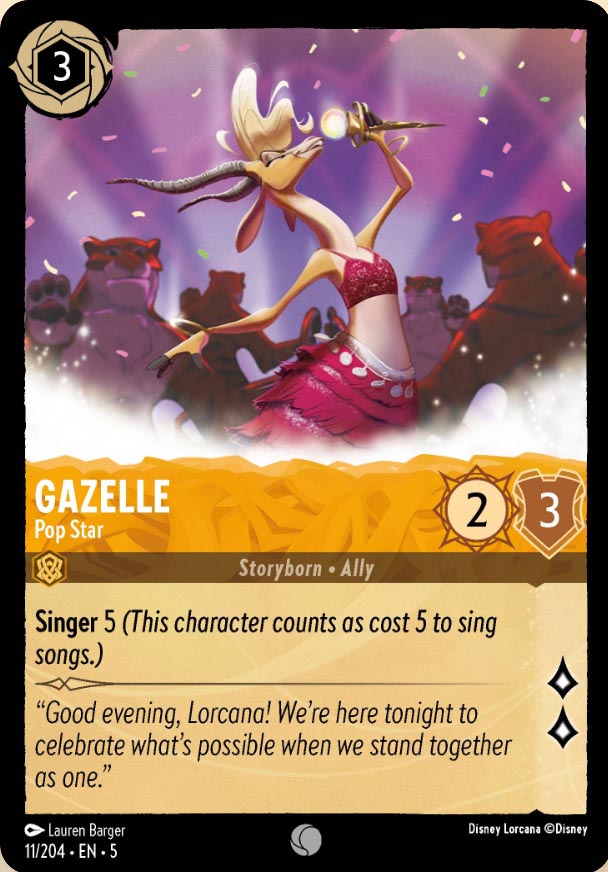 Disney Lorcana TCG: Gazelle, Pop Star