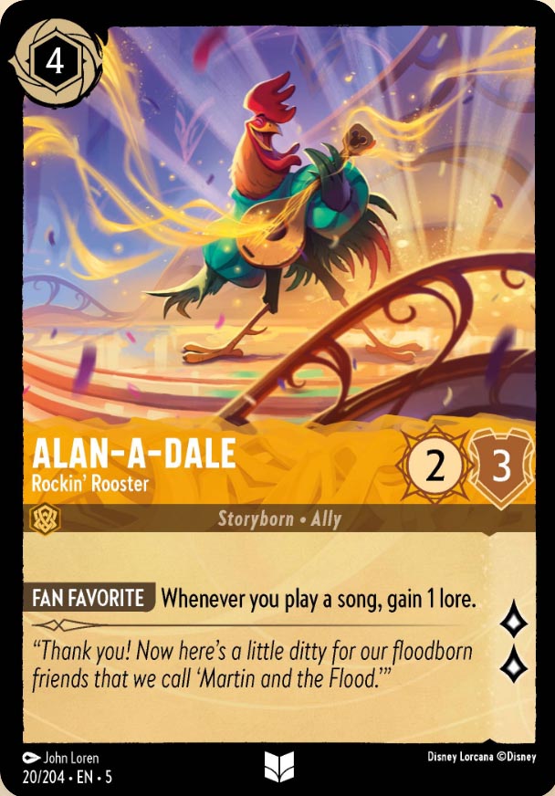 Disney Lorcana TCG: Alan-A-Dale, Rockin' Rooster