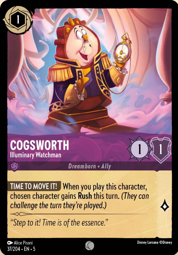 Disney Lorcana TCG: Cogsworth, Illuminary Watchman