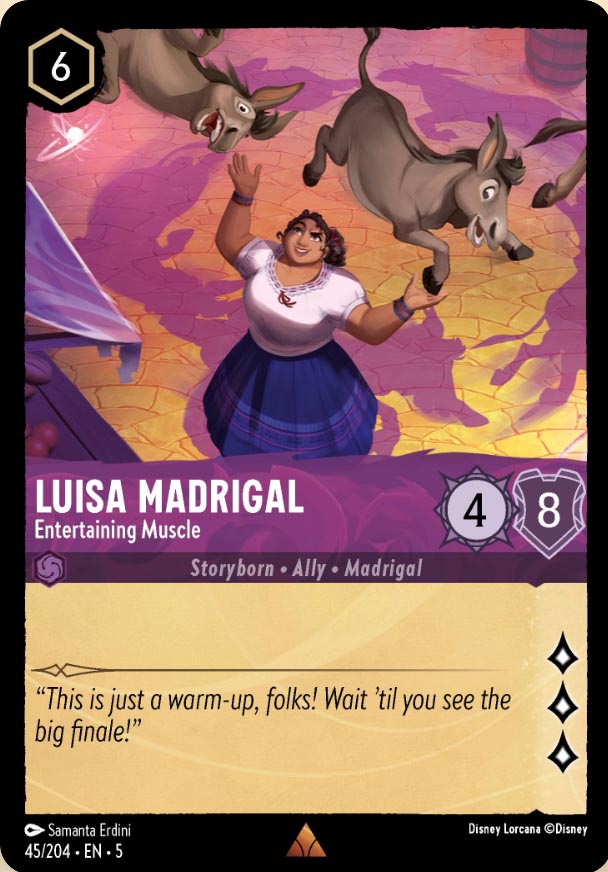 Disney Lorcana TCG: Luisa Madrigal, Entertaining Muscle