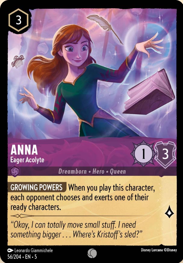 Disney Lorcana TCG: Anna, Eager Acolyte