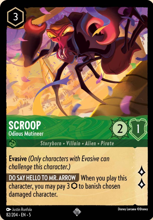 Disney Lorcana TCG: Scroop, Odious Mutineer