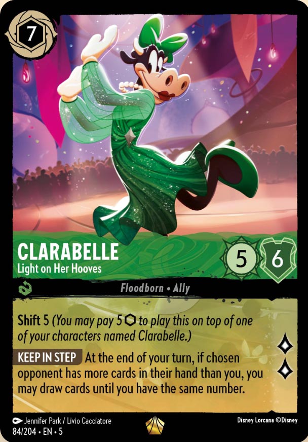 Disney Lorcana TCG: Clarabelle, Light on Her Hooves