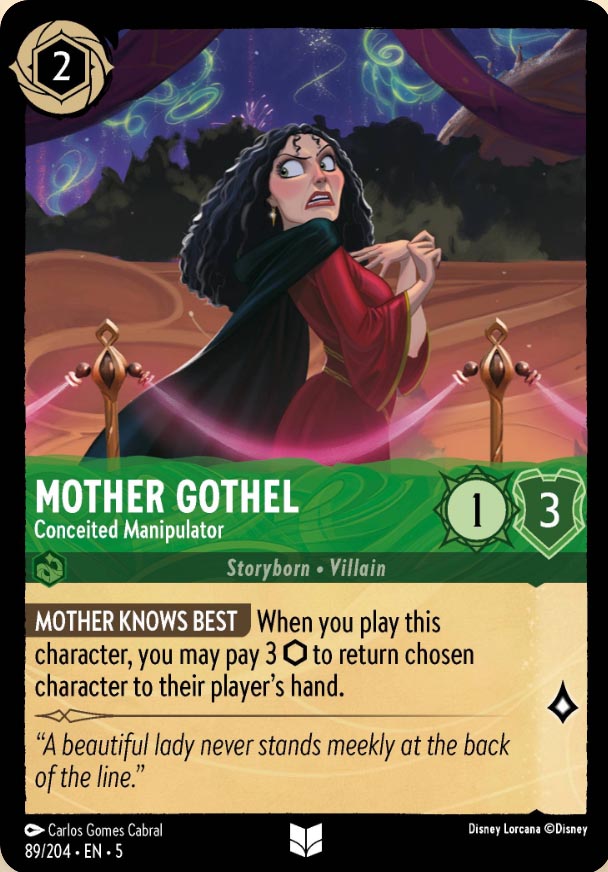 Disney Lorcana TCG: Mother Gothel, Conceited Manipulator