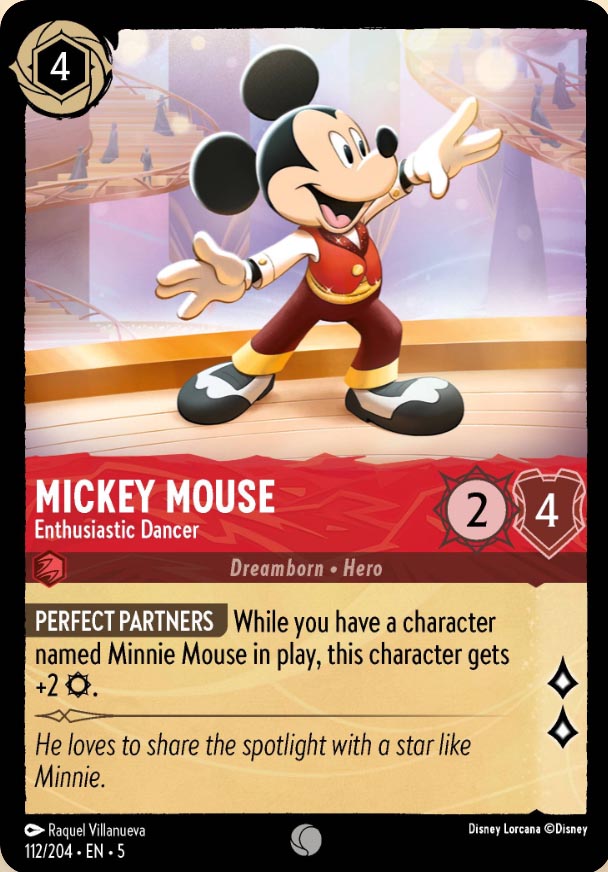 Disney Lorcana TCG: Mickey Mouse, Enthusiastic Dancer