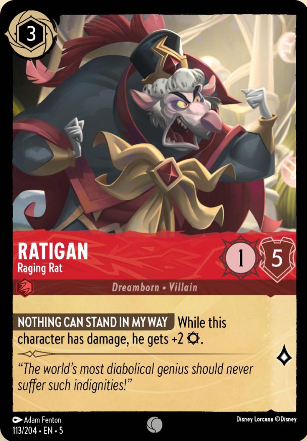 Disney Lorcana TCG: Ratigan, Raging Rat